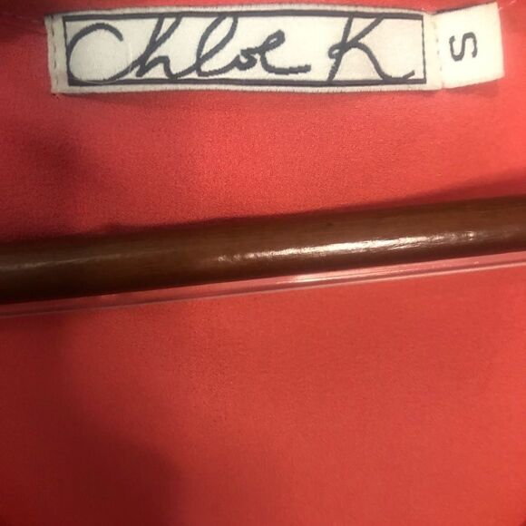 Chloe k coral pink casual dress zip front 0129 - Picture 2 of 7